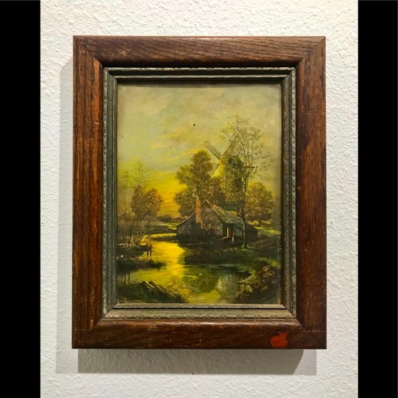 Vintage Other - Vintage Landscape Framed Oil Work